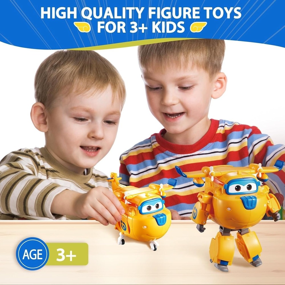 Super Wings - 5' Transforming Donnie Airplane Toys Vehicle Action Figure Plane - Picture 5 of 5
